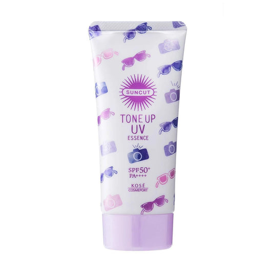 Kose Suncut Tone Up UV Essence Sunscreen SPF50+ PA++++ 80g (Purple)