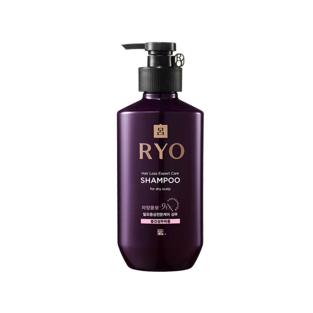 Ryo Hair Loss Expert Care 9EX Shampoo for Dry & Normal Scalp 400ml (Purple)