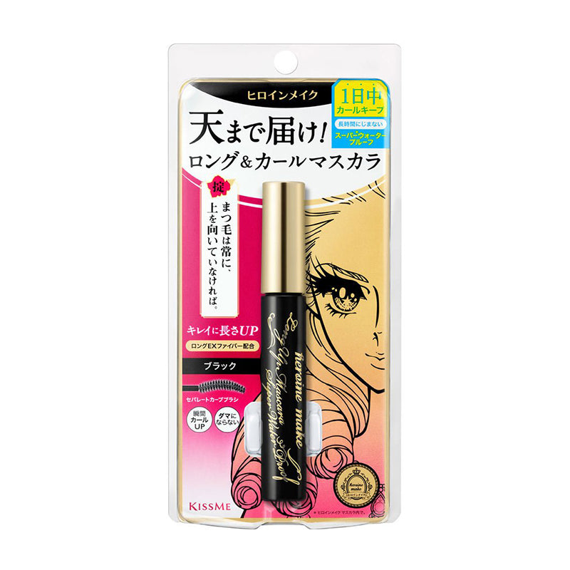 Kiss Me Heroine Make Long Up Mascara Super Waterproof #01 Black 6g (Pink Pkg)