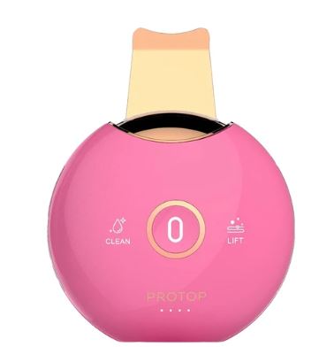 Protop Facial Ultrasonic Skin Scrubber Spatula - Pink